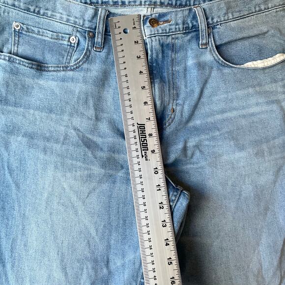 Old Navy Men Waxed Denim Straight Leg Jeans Size 36 x 30, Blue - Picture 4 of 12